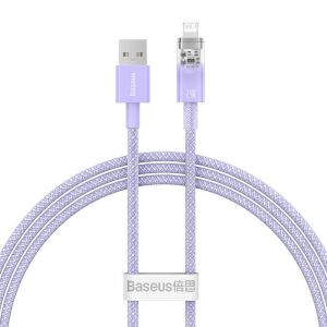 Baseus USB-A to Lightning Explorer Series 1m 2.4A fast charging cable (purple) 113346616 - Data Cable