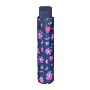 MINI handmade women's umbrella with Perletti blue flowers 131507208 - Perletti