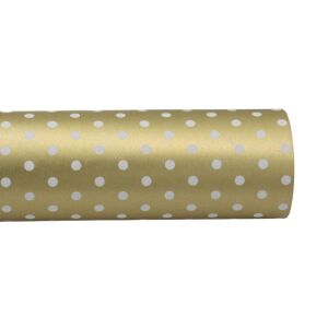 Gold Wrapping Paper with White Dots 131508235 - Art & Craft