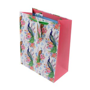 Paper Gift Bag L Peacocks 131508290 - Art & Craft