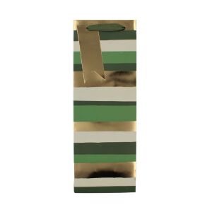 Хартиена торбичка за подаръци B Green Stripe 131508309 - Изкуства и хобита