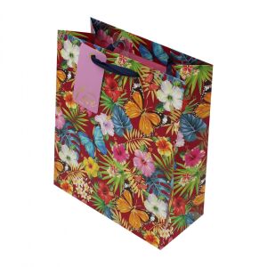 Punga cadou hartie L Tropical Floral 131508323 - Nonbrand Pungi cadou