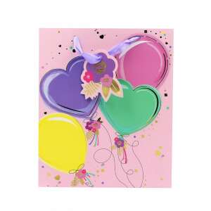 Pink gift bag with pastel balloons and floral design - Art & Craft