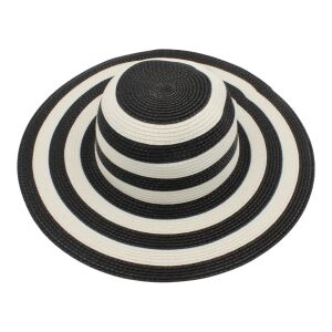 Szalma Kalap - Fehér-Fekete Csíkos - Női 131510004 - Női kalap