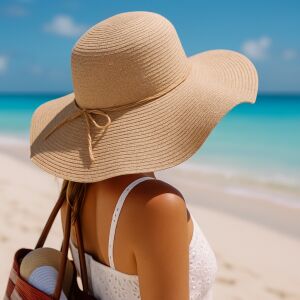 Női Strandkalap - Rózsaszín - Vékony Masnival 139899359 - Női kalap