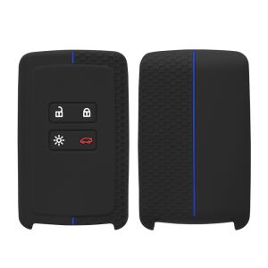 Osłona kluczyka do samochodu Renault / Dacia - 4 przyciski - Keyless Go, kwmobile, silikon, czarna, 54806.03 131476406 - Pojazd i części