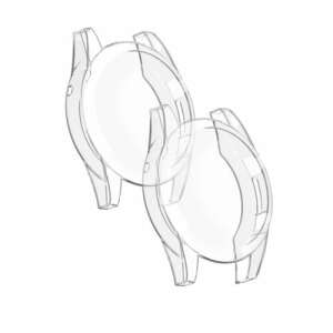 kwmobile 2-pak przezroczystych etui na zegarek do Huawei Watch GT2 46mm - Transparentna ochrona - Etui do inteligentnych zegarków
