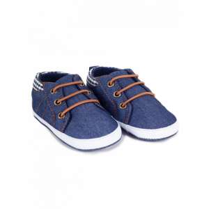 Yo! Bébi puhatalpú cipő farmerkék színben 0-6 hónapos babáknak - Puhatalpú cipő, kocsicipő