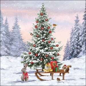 Karácsonyi szalvéta - Winter Animals 89938753 
