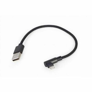 Kabel Gembird CC-USB2-AMLML-0.2M Czarny USB-A do Lightning, 0.2m, złącze kątowe - Gembird Kabel USB