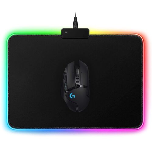 RGB LED Gaming Egérpad egérrel, 35x25cm - Egérpad