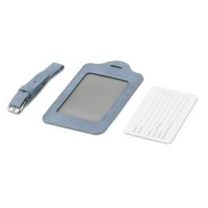 Set etichete pentru bagaje Kwmobile, piele ecologică albastră, 2 buc. - Accesorii pentru valize