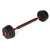 ModernHOME adjustable barbell, 15kg, red-black, with weight plates