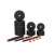 ModernHOME adjustable dumbbell set, 30kg, red-black, with weight plates, barbell bar, and dumbbells