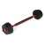 ModernHOME adjustable barbell, 15kg, red-black, with weight plates