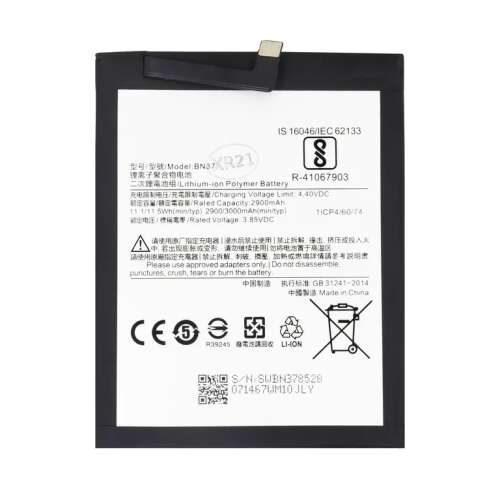 Xiaomi BN37 3000mAh OEM csere akkumulátor Redmi 6 és Redmi 6A okostelefonokhoz