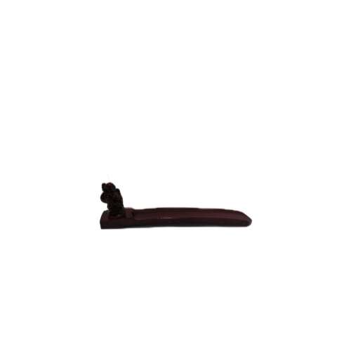 Goloka Buddha füstölőtartó, 20cm hosszú, gyantából, barna - Füstölő