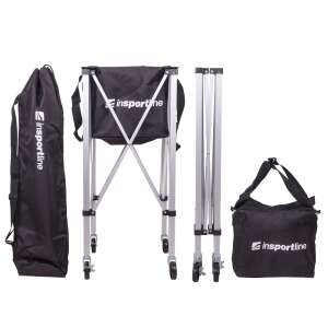 inSPORTline TB8202 teniszlabda kosár kerekekkel, fekete, összecsukható, hordozótáskával, 90 teniszlabda kapacitás - Tenisz