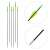 inSPORTline Klarkson 30" laminált nyilak, 6 darabos csomag, zöld és sárga tollazással, acél hegy