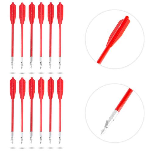 inSPORTline Carpson 12 db horgász nyílvessző, piros, 175 mm, acél heggyel