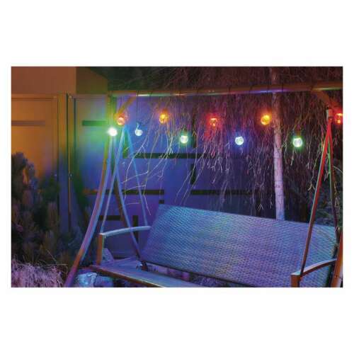 LED-Lichterkette - 10x Partylicht, 5 m, außen und innen, mehrfarbig (DCPM01) 79778005