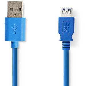 USB 3.0 hosszabbító kábel A-A Male (papa) - Female(mama) 2m CCGP61010BU20 63208473 