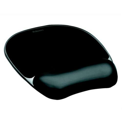 Fellowes Crystal SoftGel csuklótámasszal egéralátét, fekete