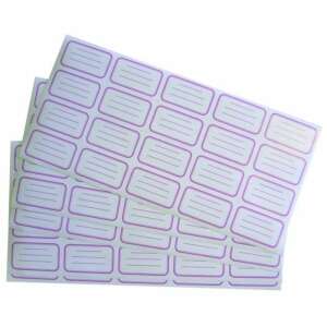 Öntapadó füzetcímke, 47x76mm, keretes, papír, 20 db-os csomag - Füzetcímke