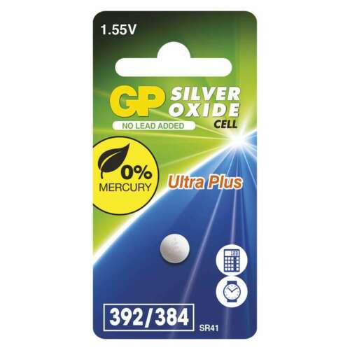 GP Ezüst-oxid 392/384 SR41 elem, Ultra Plus, 1,55V, Ólommentes - GP