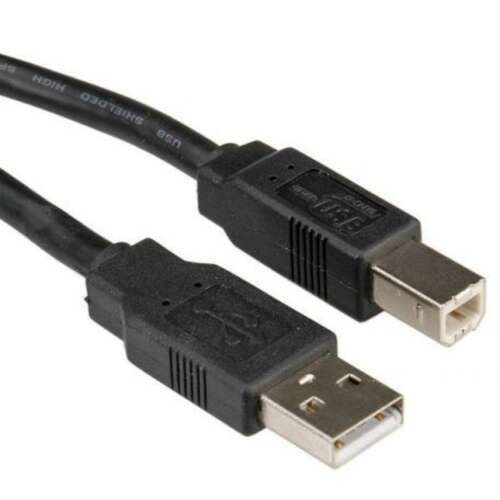 USB 2.0 nyomtató kábel, A-B, 0,8m - USB kábel