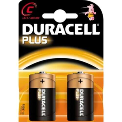 Duracell Plus C elemek, 2 db-os csomag