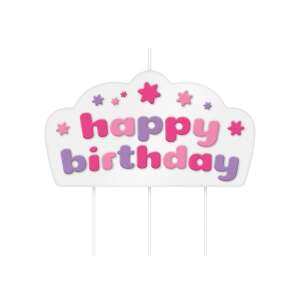 DELÍCIA KIDS Lumânare pentru tort, Happy Birthday, roz 63220177 Decoratiuni pentru tort