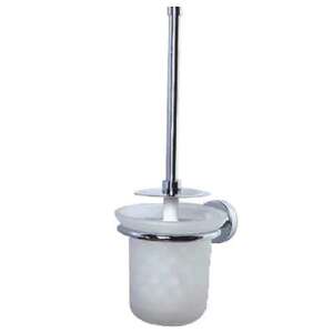 WC kefe szett, opálüveg tartóval - WC kefe & tartó