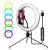 RGB LED Ring Light with Tripod Stand, Phone Holder, and Color Options