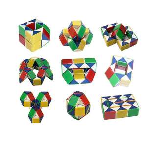 Rubik kígyó, puzzle, kirakó, színes, gyerekeknek 63242639 