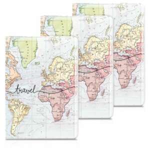 3 pack Kwmobile passport cover with world map design - Dressing Accessory