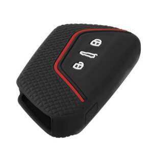 VW / Skoda / Seat Car Key Cover - 3 Buttons, kwmobile, Silicone, Black, 52651.06