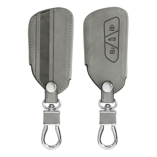 VW Key Cover - 3-Button, Nappa Leather, Grey, 52653.02 131471829