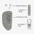 VW Key Cover - 3-Button, Nappa Leather, Grey, 52653.02 131471829