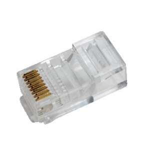 LogiLink RJ45 connector, transparent, gold plated contacts - Logilink