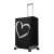 Kwmobile suitcase cover, black with white heart design, L size, for 25-28 inch suitcases
