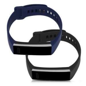 kwmobile Сини и черни силиконови резервни каишки за Huawei Band 2 / Band 2 Pro - Каишка за умен часовник