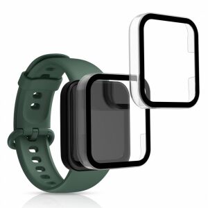 kwmobile Xiaomi Redmi Watch 2 комплект протектор за екран и калъф - Смарт устройство