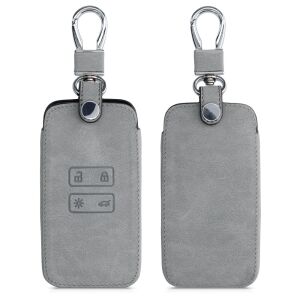 Renault / Dacia Car Key Cover - 4 Buttons - Keyless Go, kwmobile, Eco Leather, Grey, 48563.22