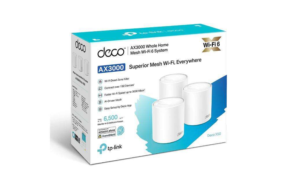 Tp-link ax3000 whole home mesh wi-fi 6 system, deco x50(3-pack);...