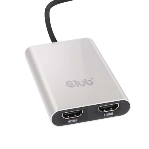 Club3D Thunderbolt 3 to Dual HDMI 2.0 Adapter, angled view