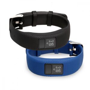 kwmobile Blue and Black Replacement Bands for Garmin Vivofit 4 - Smart watch strap