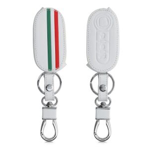 Fiat / Lancia 3-Button Key Cover - kwmobile, Eco Leather, White, 46923.02
