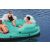 Close-up of people relaxing on Bestway Sunny Lounge inflatable island on water.