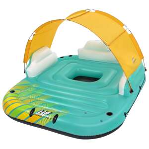 Bestway Sunny Lounge 5-person inflatable island with canopy, turquoise and yellow - Bestway